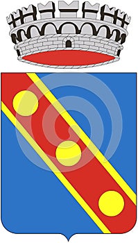 Coat of arms of the city of Caslino dÃ¢â¬â¢Erba. Italy photo